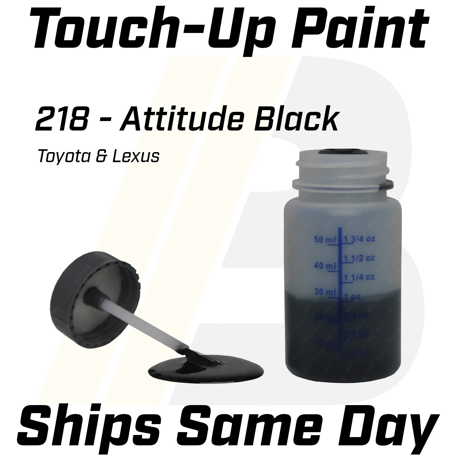 218 Attitude Black – 1 Oz Touch Up Paint Kit w/ Brush for Toyota Lexus