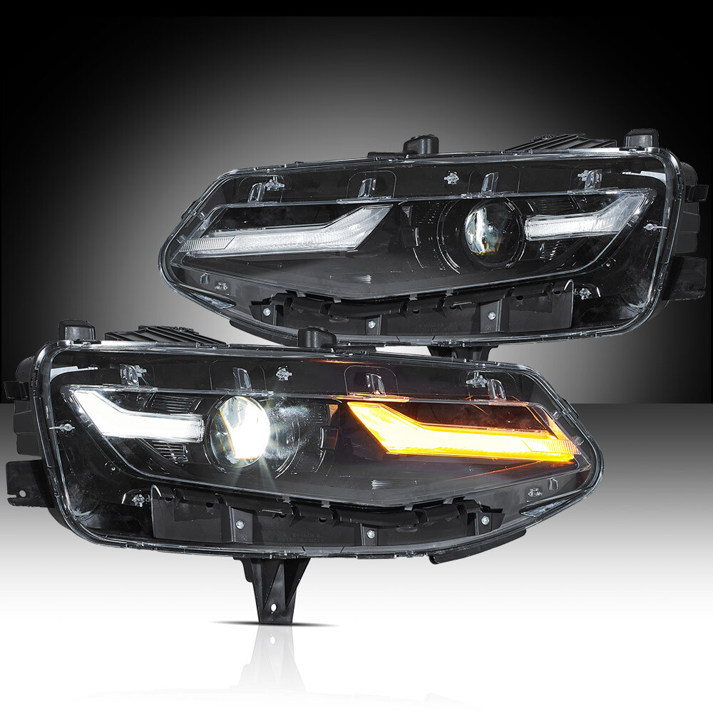 VLAND Projector LED Headlights w/Sequential For 2019-2024 Chevrolet Chevy Camaro
