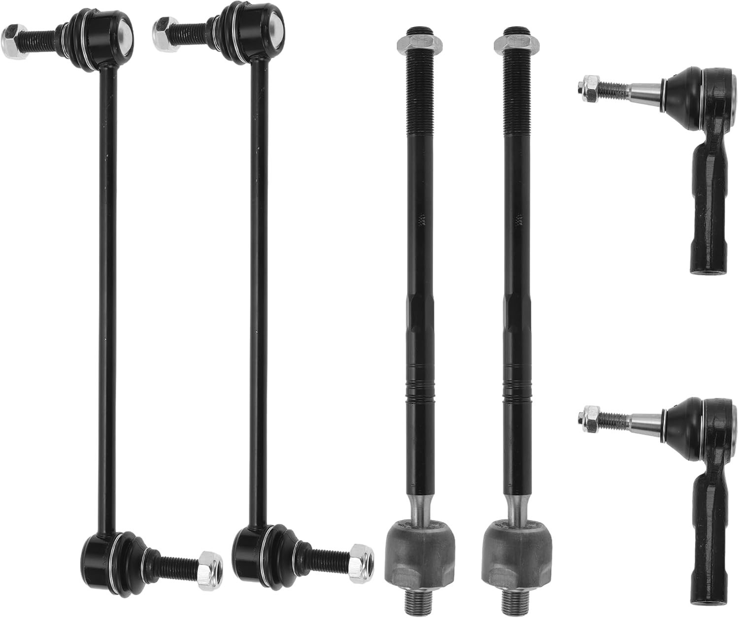 6pc Front Sway Bars Tie Rods for Buick LaCrosse Regal Chevrolet Impala Malibu