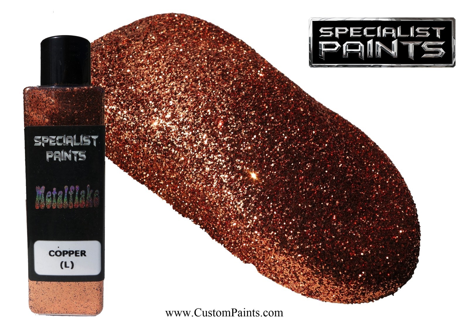 COPPER Metal Flake 1lb Medium – .008 Hex, Custom, HOK, Chopper, plasti dip, Auto