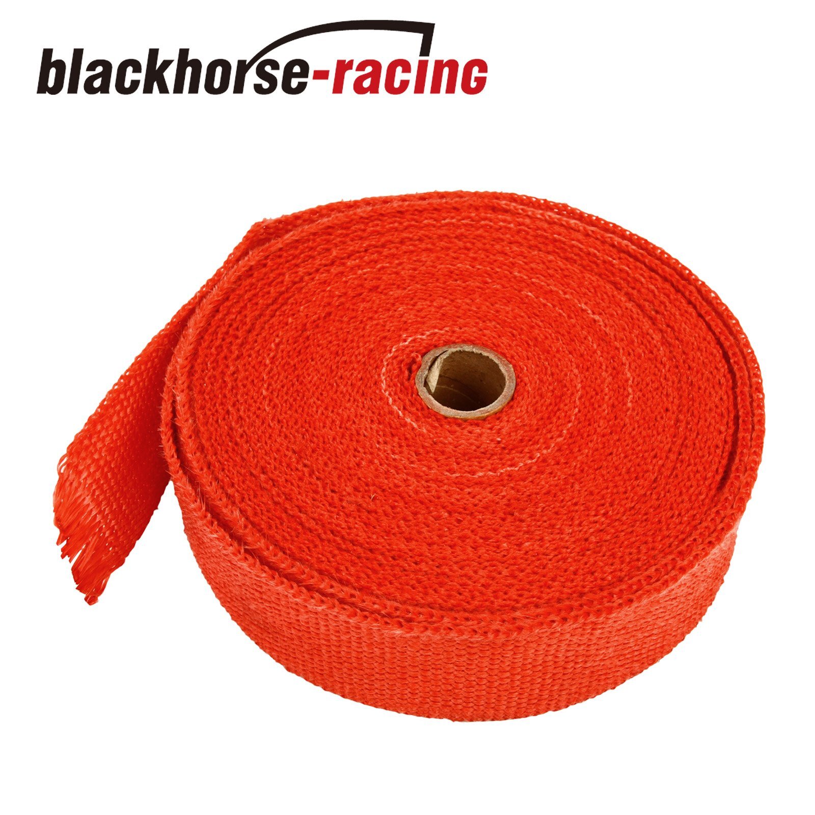 Red 2″ x 50FT (15M) Exhaust Header Fiberglass Heat Wrap Tape w/ 10 Steel Ties