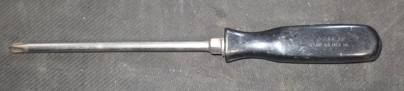 SNAP ON SSDP-63 #3 PHILLIPS BLACK HANDLE 6″ LONG SHAFT 10″ SCREWDRIVER USA
