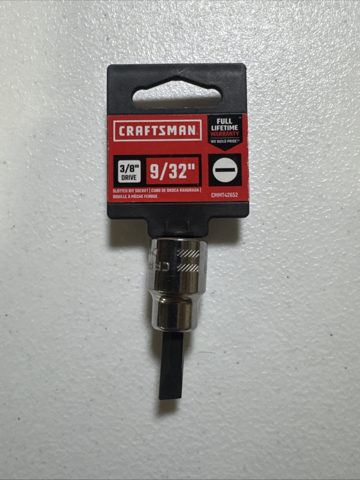 CRAFTSMAN 3/8-in Drive 9/32-in Flathead Bit Standard SAE Driver Socket CMMT42652