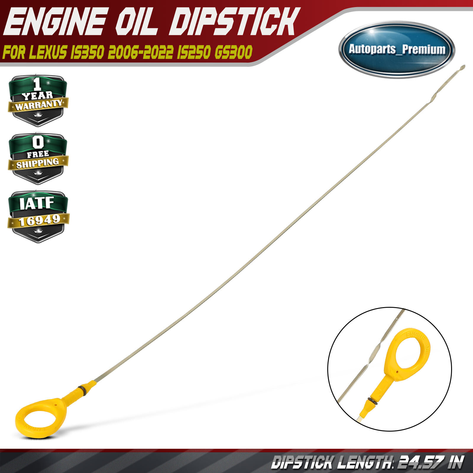 Engine Oil Dipstick for Lexus IS350 2006-2022 IS250 2006-2015 GS300 GS350 RC350