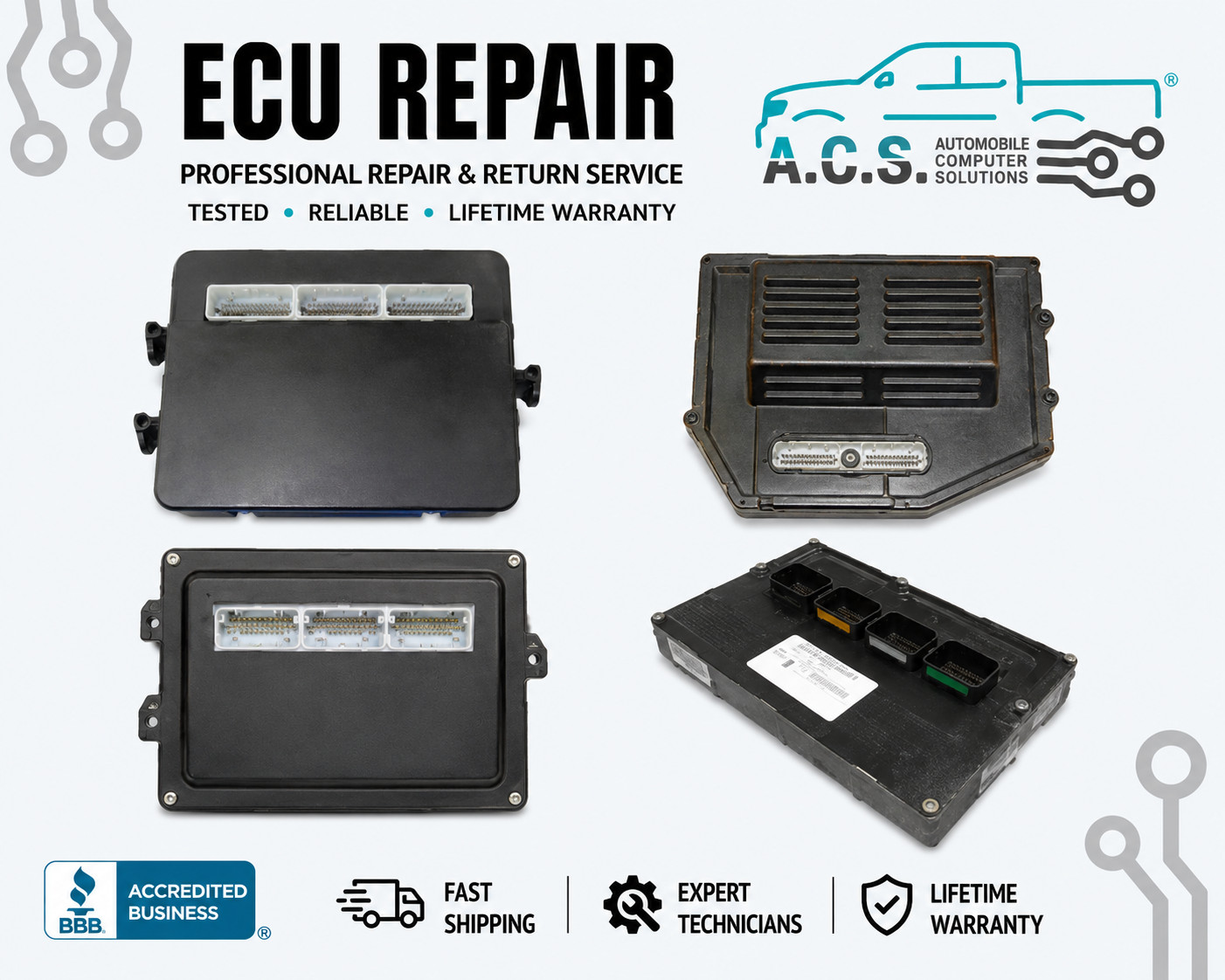 97-98 Dodge Ram 1500 2500 3.9L 5.2L ECU PCM Repair & Return Dodge ECM Repair