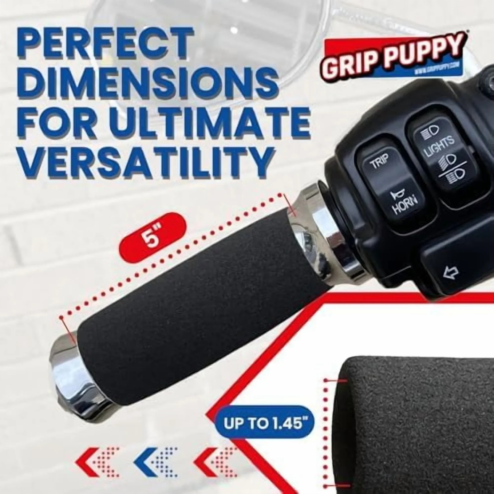 Grip Puppy Big PAW! – Comfort Grips for Indian Heavyweight Motorcycles