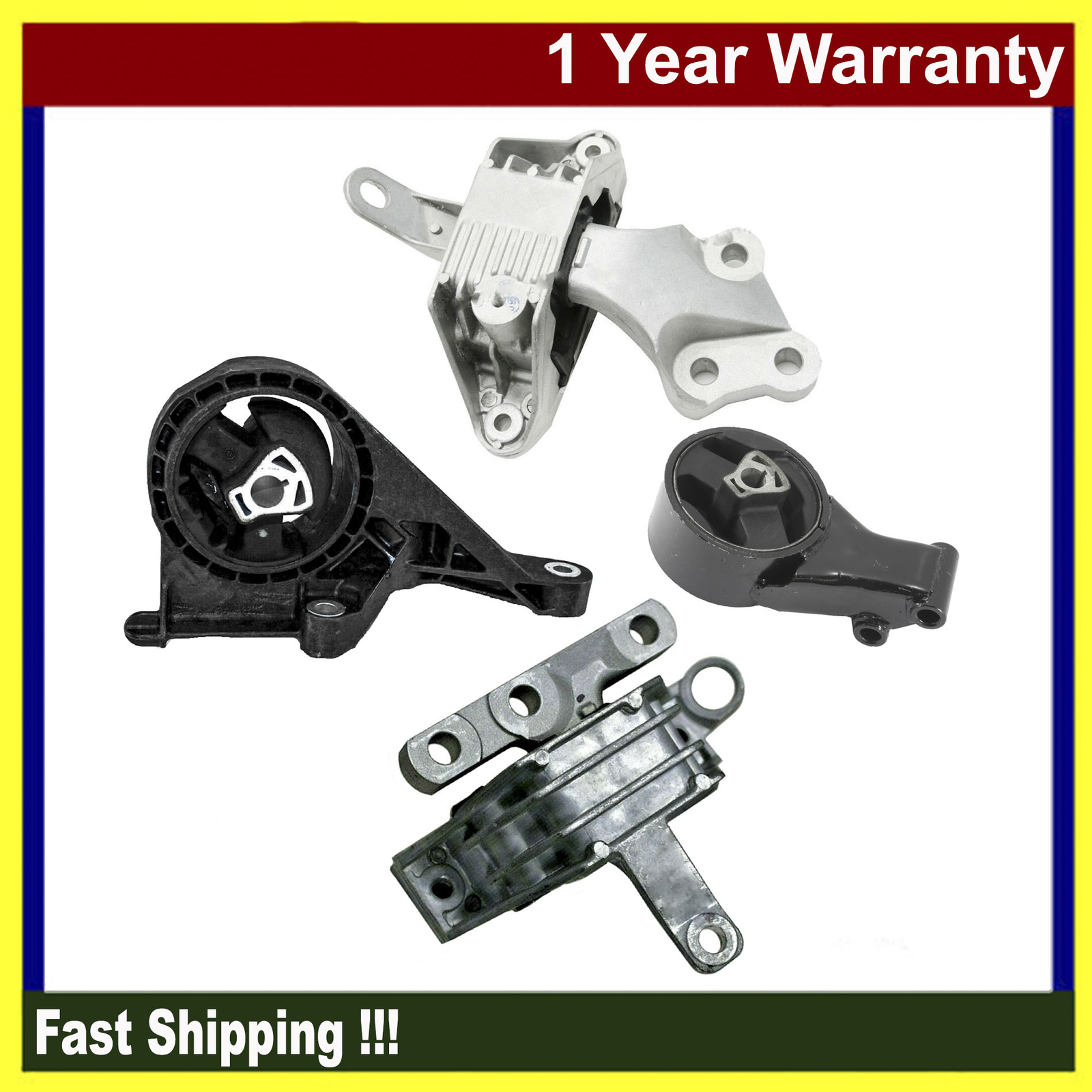 Motor & Trans Mount for Auto Trans For Buick Verano 2012-2017 2.4L Set 4pcs