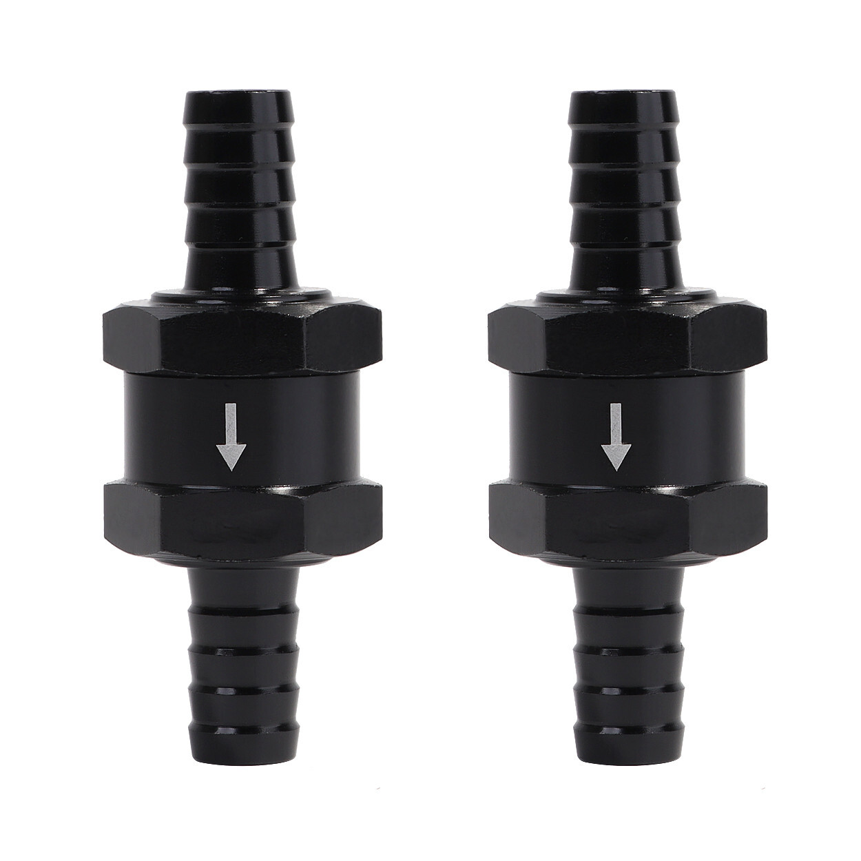 3/8″ Fuel Check Valve One Way Inline Non Return Diesel Gasoline Black 10mm 2Pcs