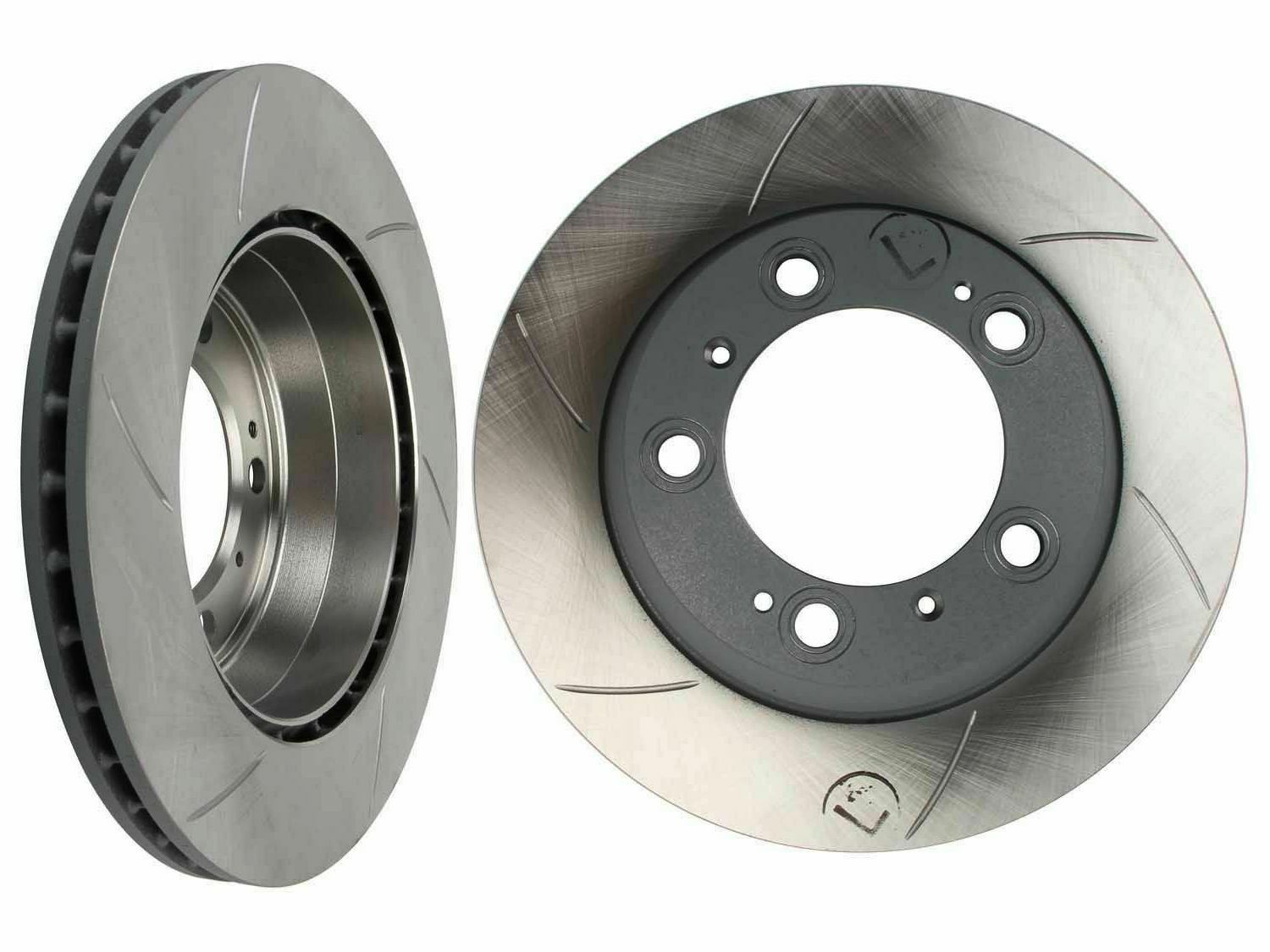 2 SEBRO SLOTTED REAR Brake Rotor SET For Porsche NON CERAMIC DISC Boxster Cayman