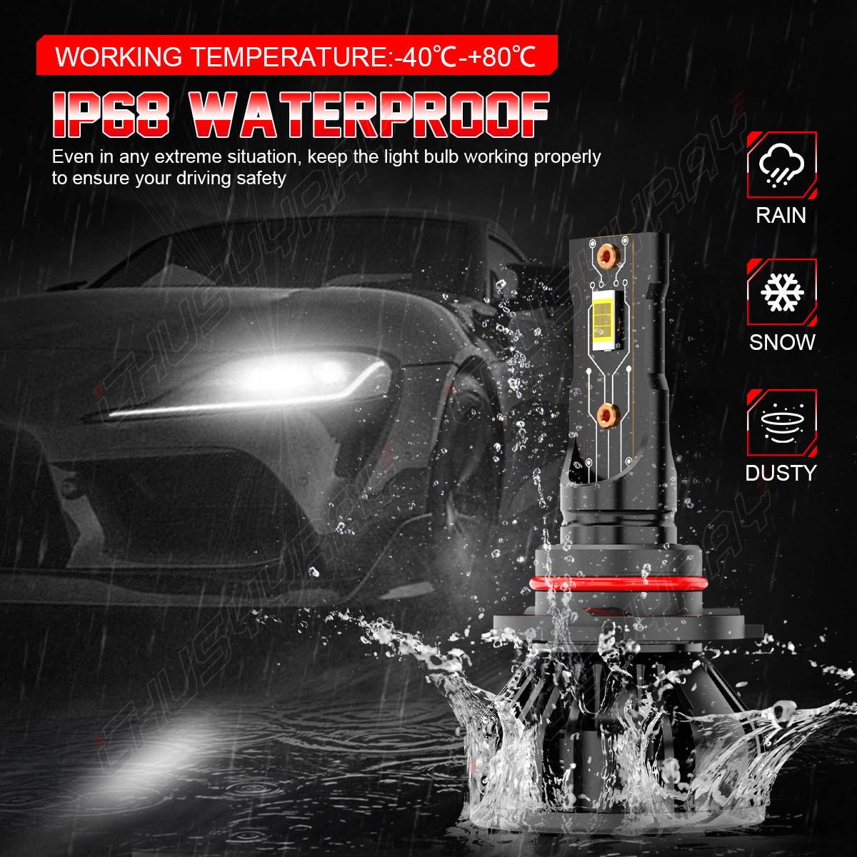 4pcs LED Headlights Bulbs For Pontiac Grand Prix 1988-2008 High Low Beam 6000k