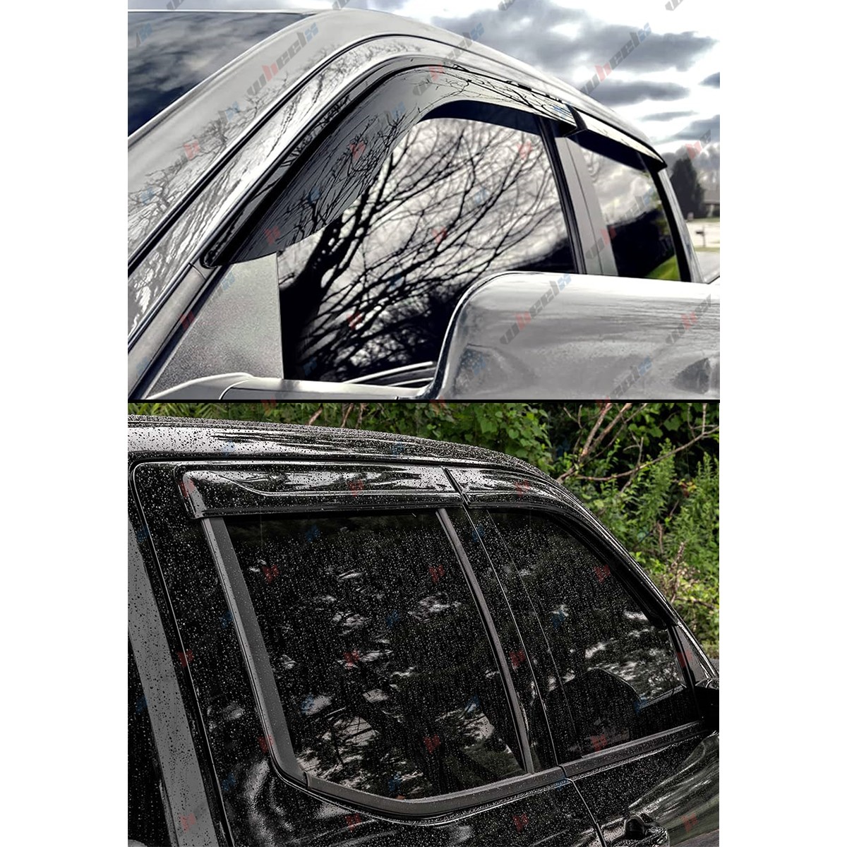 Window Visor Wind Deflectors Rain Guards Fit 2022-2026 Toyota Tundra CrewMax