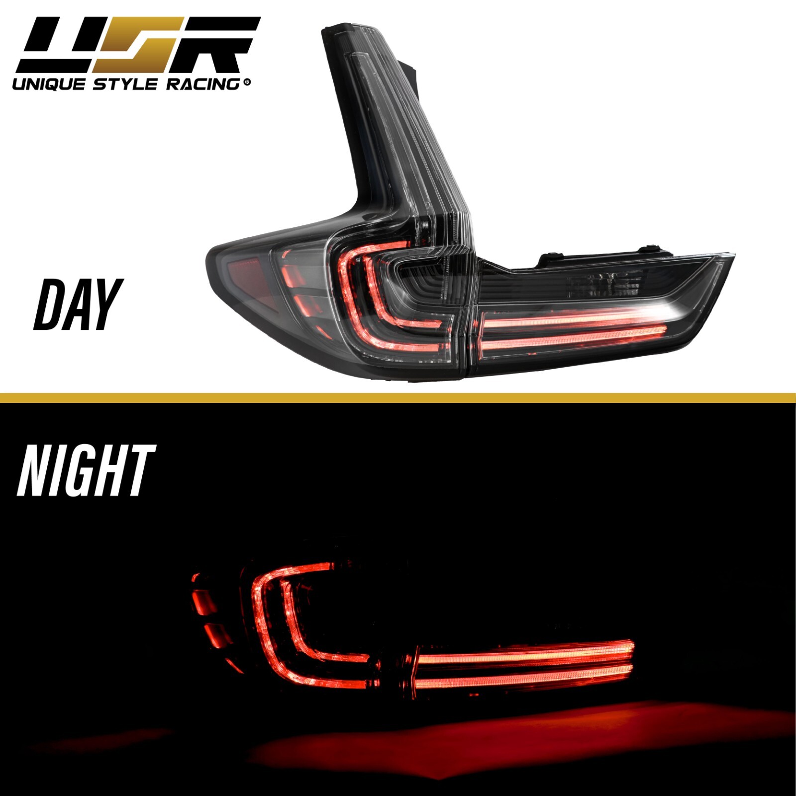 BLACK / CLEAR Rear 4 Pieces UPGRADE Tail Light For 2017-2022 Honda CRV CR-V