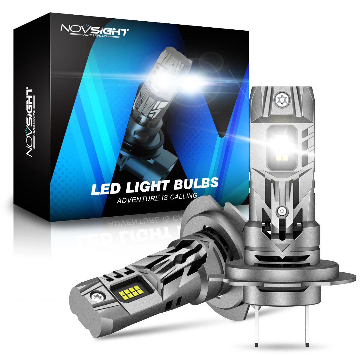 NOVSIGHT H7 LED Headlight Light Bulbs Canbus Error Free 70W 6500K White 16000LM