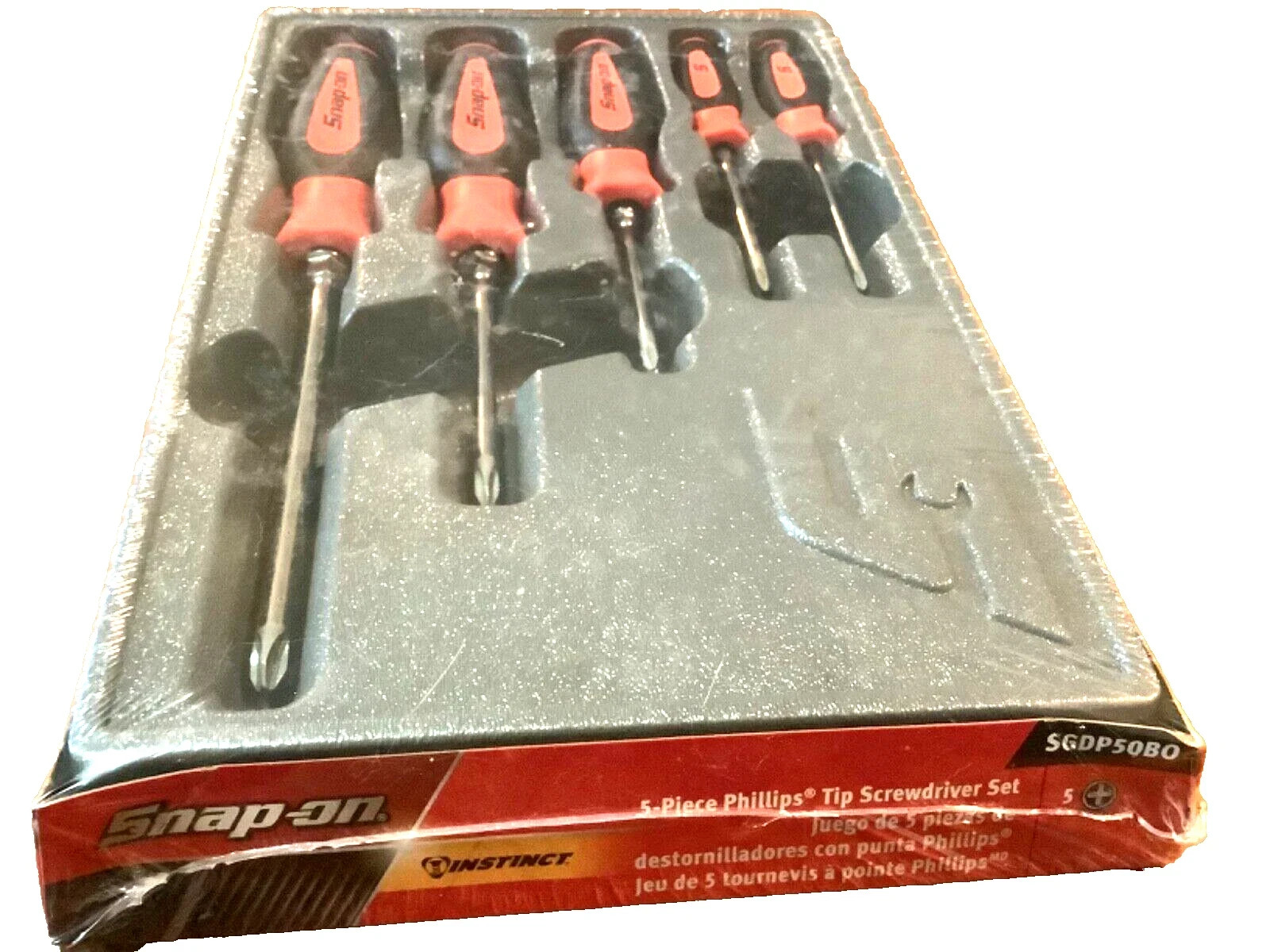 Snap-on 5-piece Orange Soft Grip Phillips Screwdriver Set SGDP50BO NEW Sealed