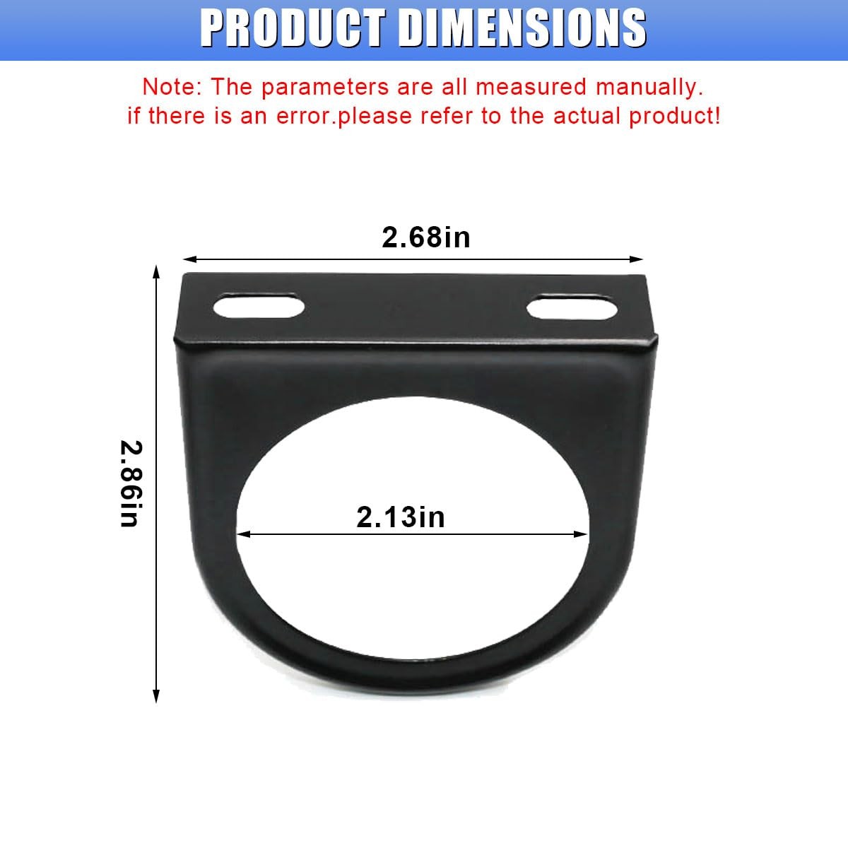 Gauge Mount Bracket Pod Holder Single Hole Black Iron 2 1 16 Inch 52MM Car Vehic