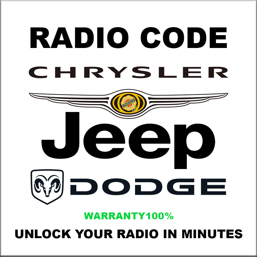 Jeep Chrysler Dodge RAM Stereo Radio Unlock Code Pincode Service