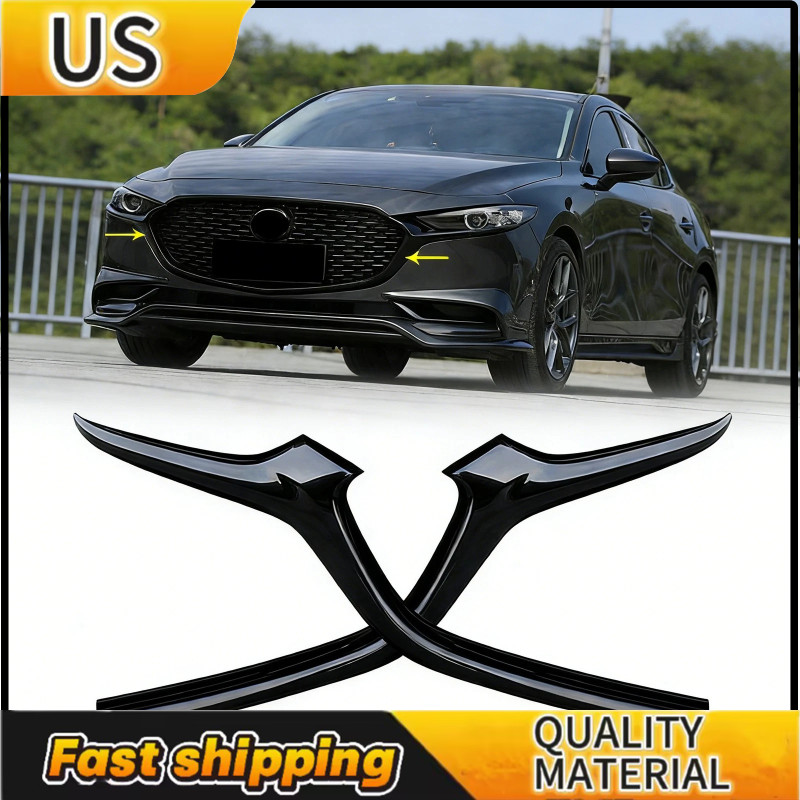 For Mazda 3 2019-2024 Front Left & Right Side Bumper Lower Grille Molding Trim