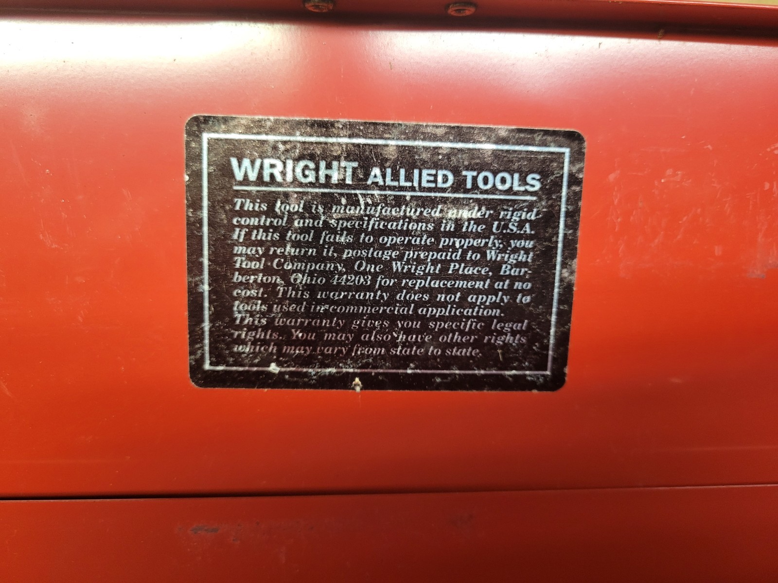 Wright Tool Red Tool Box For 3/8″ Socket Set (Box only No Tools)