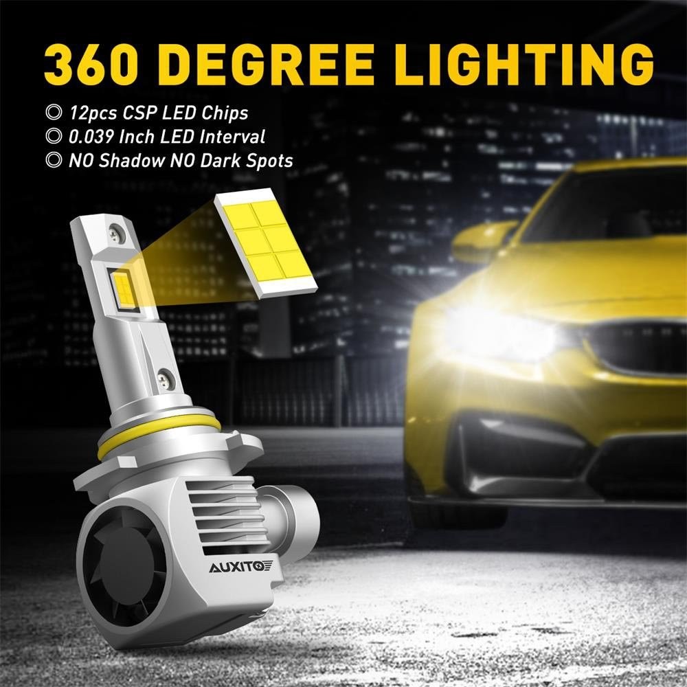2X 9005 AUXITO LED Bulb Headlight High Kit Low Beam 6500K White Super 30000LM
