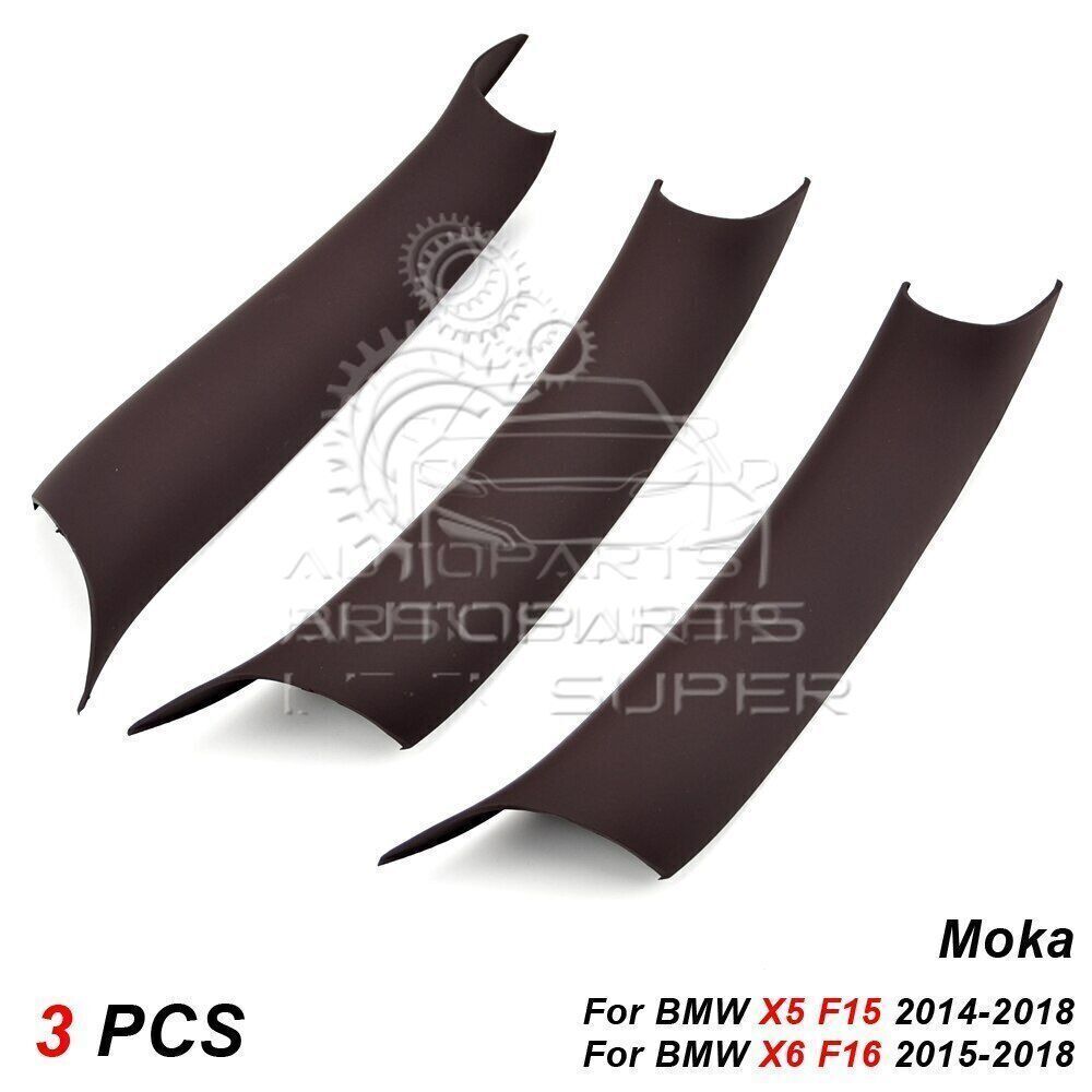 3Pcs for BMW X5 F15 X6 F16 2014~2018 Interior Door Handle Pull Trim Cover