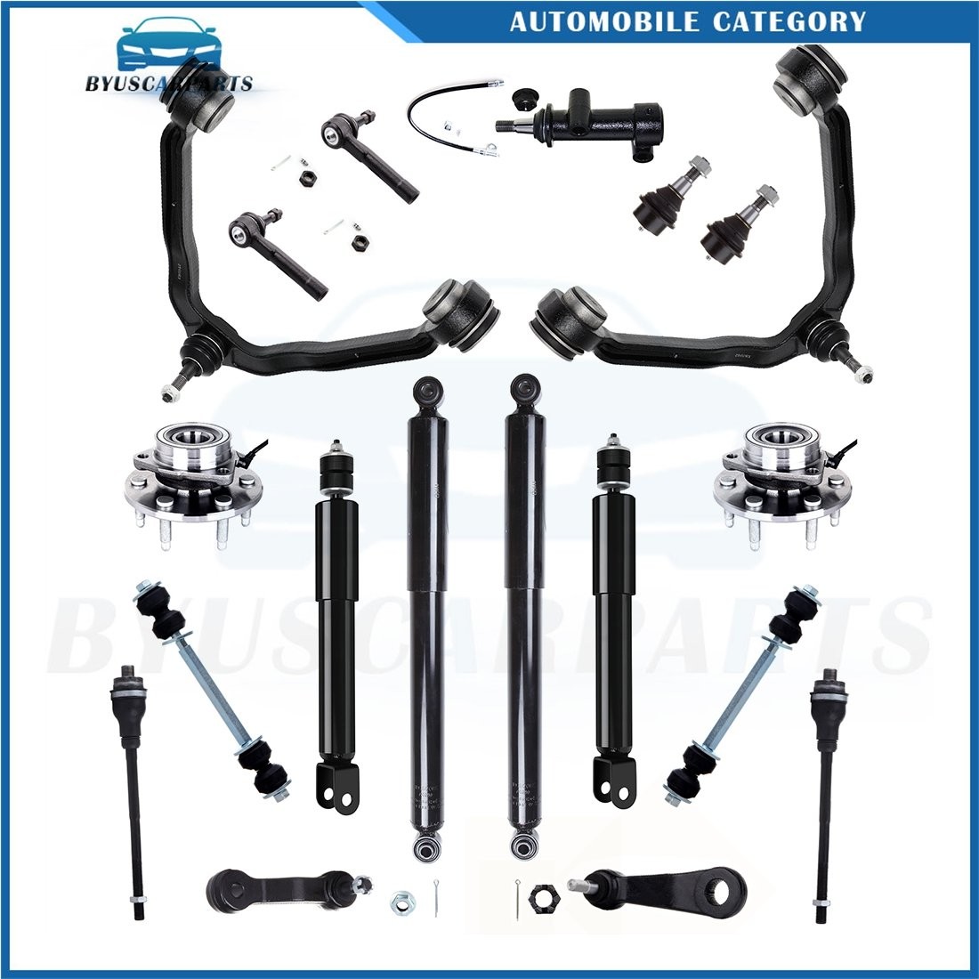 For Chevy Silverado GMC Sierra 1500 Front Rear Shock Absorbers Suspension Kit