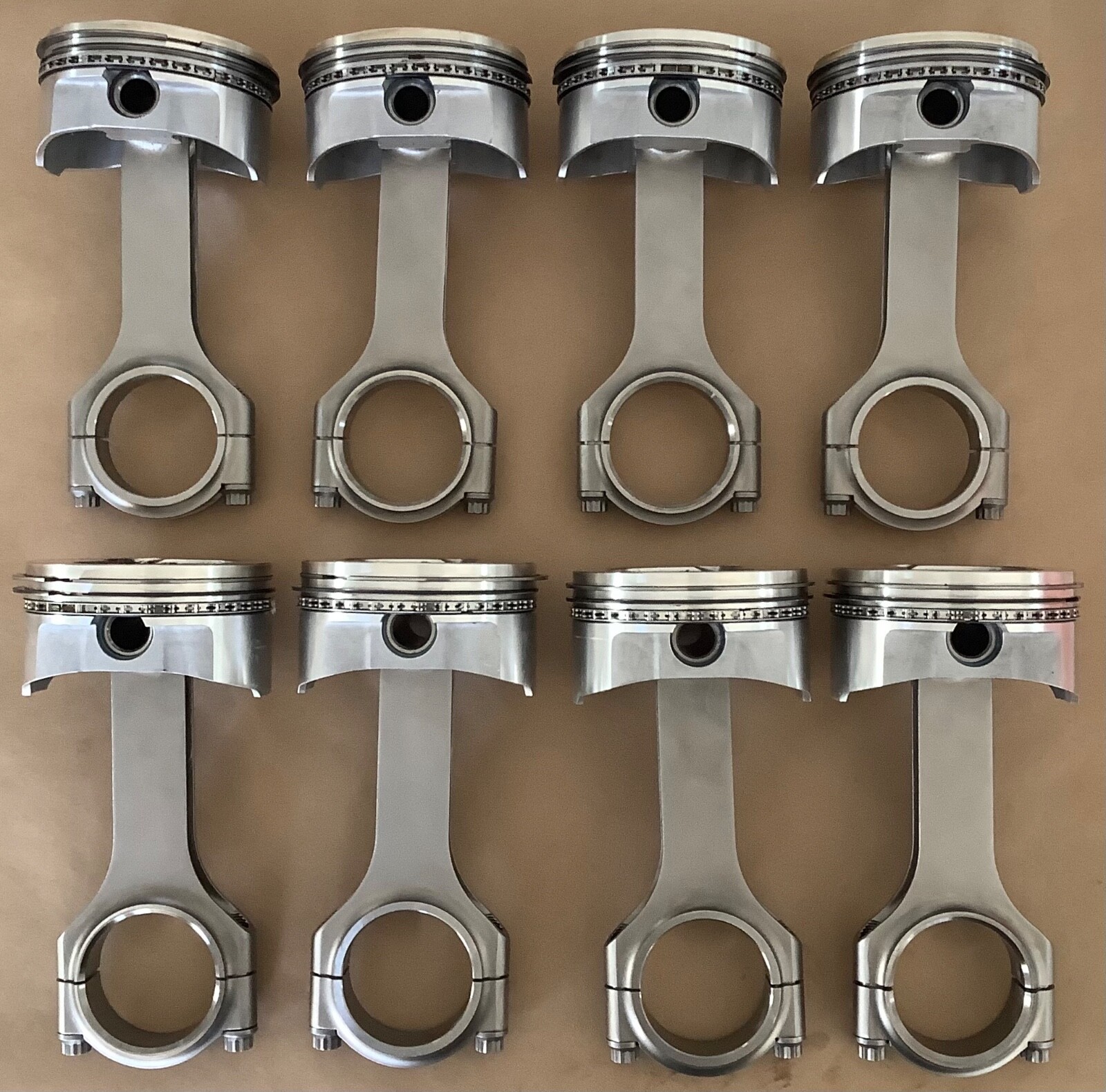 JE Pistons SRP 4.145″, -16cc 400 SBC + BLUE CAT 3D+ Racing Rods Set, Barely Run