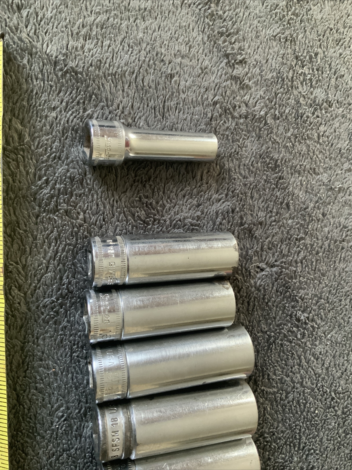 Snap On 3/8” Dr Deep Sockets, Mixed Styles.. 12pt And 6pt…..q