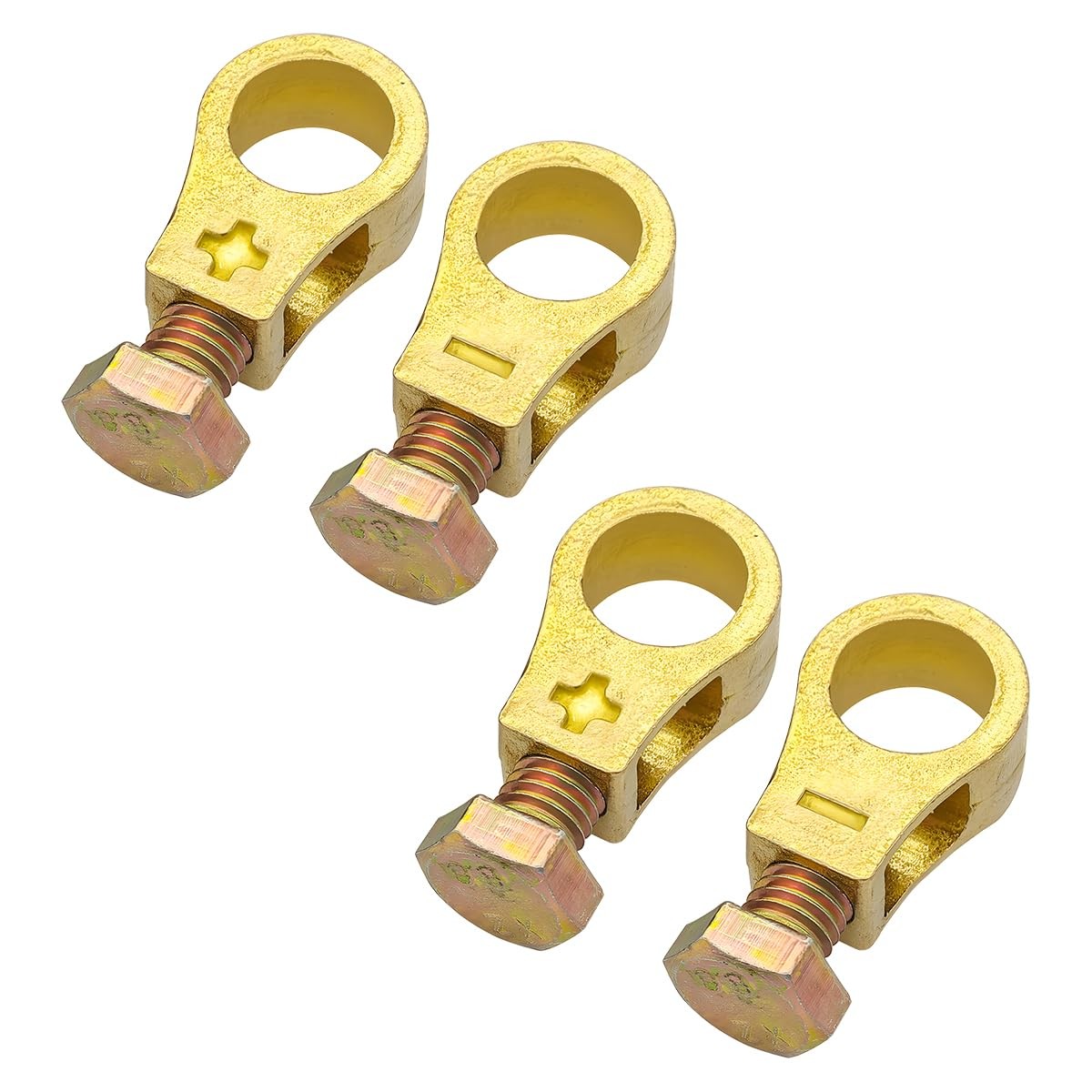 AUCELI Car Battery Terminal Connectors, Pure Copper 0.6*0.3*0.2in