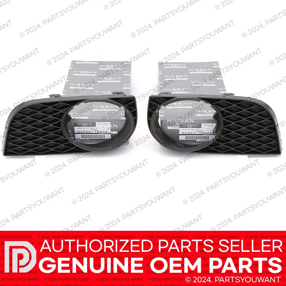 GENUINE Infiniti G37 G25 OEM Fog Light Lamp Cover Trim SET 62256 + 62257 1NH0A