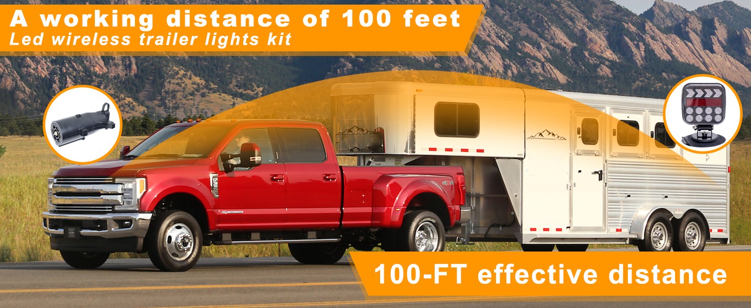Wireless Magnetic Trailer Lights Kit for Trucks, Boats, RVs – IP67 Waterproof
