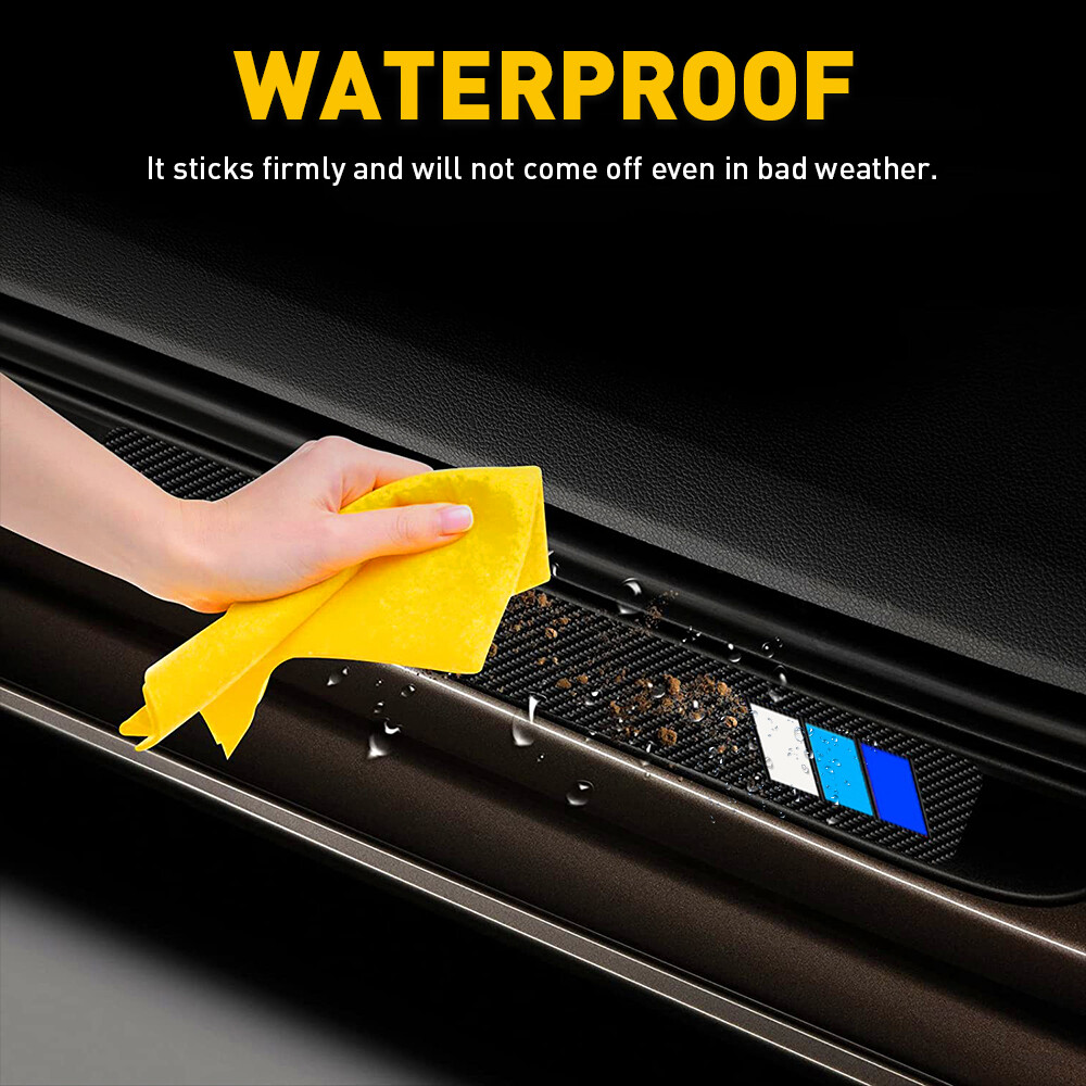 4X For Toyota Car Accessories Door Sill Protector Scuff Plate Panel Step Covers