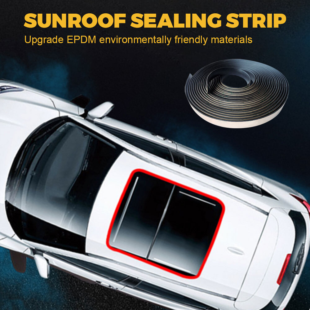 5M Rubber Sunroof Glass Weatherstrip Seal Weatherstrip Edge Molding For Ford