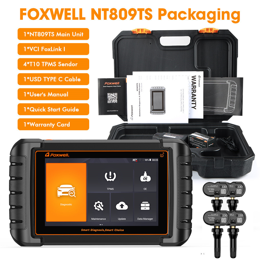 Automotive OBD2 Scanner TPMS Relearn Reset Tool Tire Pressure Sensor Programming