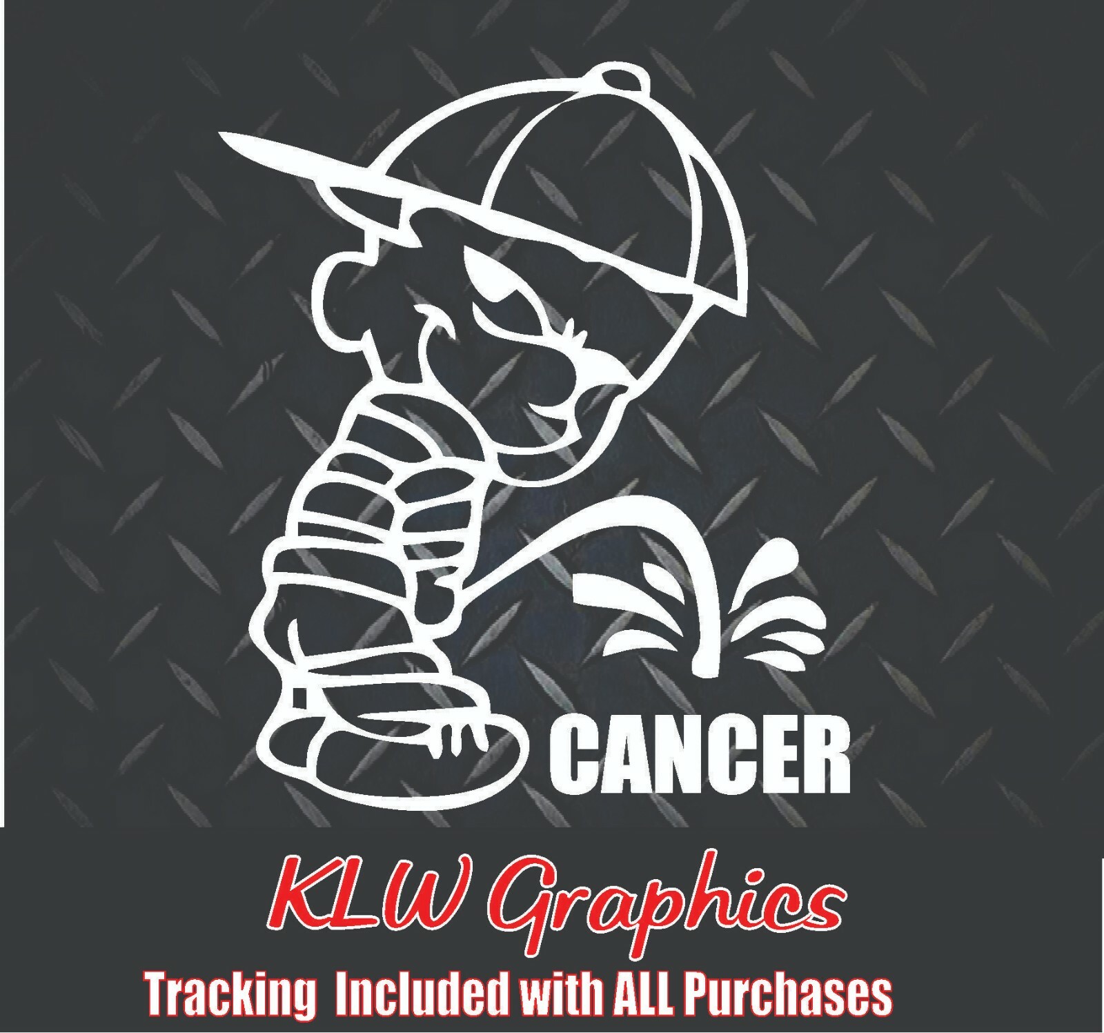 Piss on Cancer Decal Sticker Car Diesel Truck Family Mom Dad Ribbon Hope Sucks