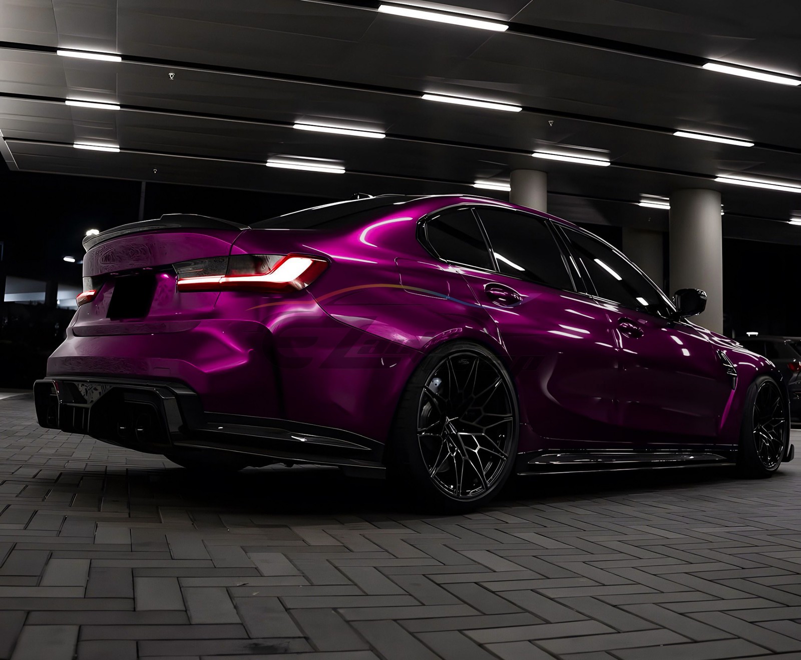 ESSMO PET Super Gloss Metallic Rubellite Purple Vehicle Vinyl Wrap Decal Paint