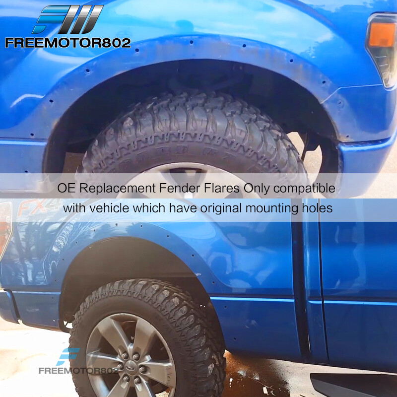 Fits 09-14 Ford F150 OE Style Fender Flares 4Pc Set Black – PP