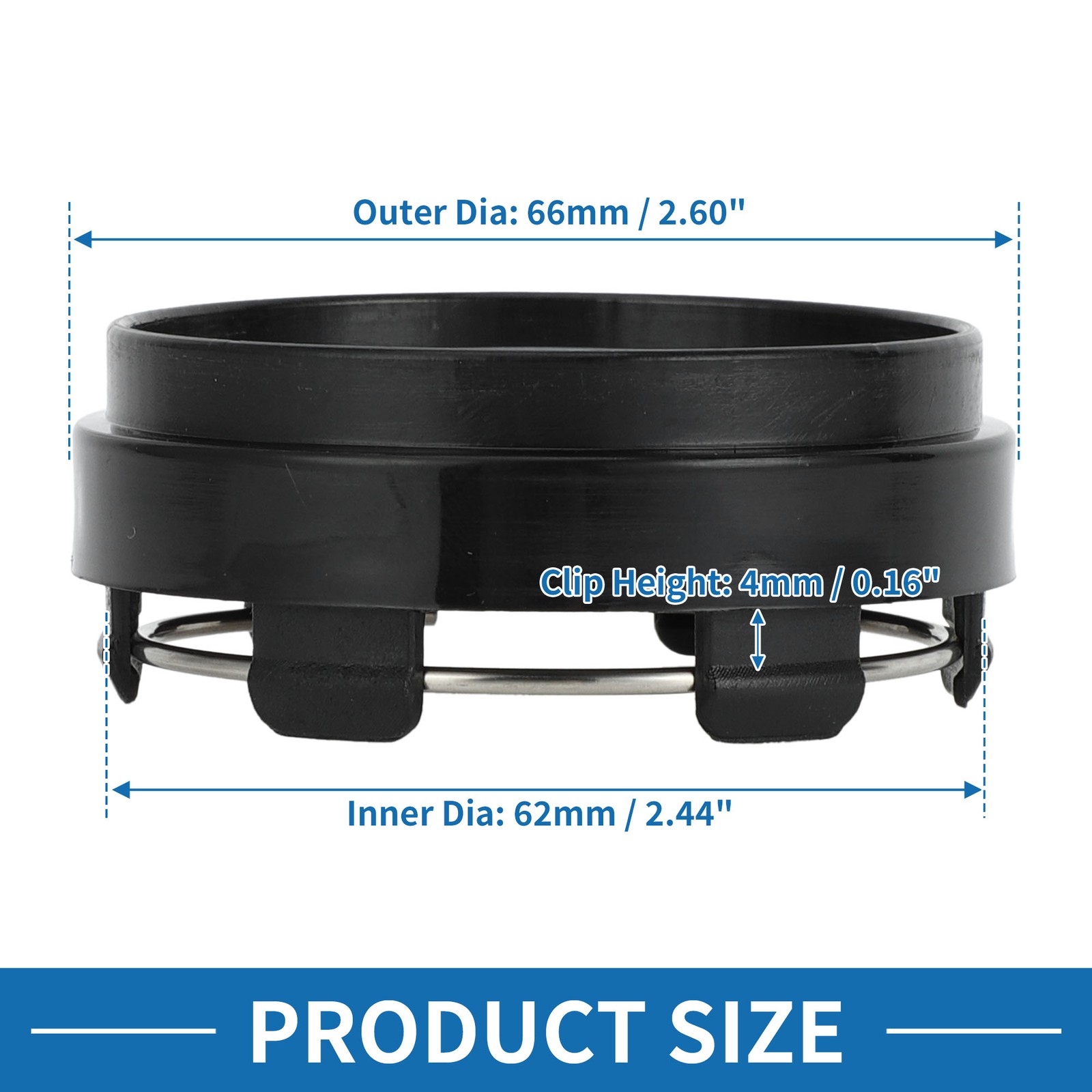Single Wheel Center Hub Cap Durable 66mm 2.60″ OD Carbon Fiber Pattern Universal