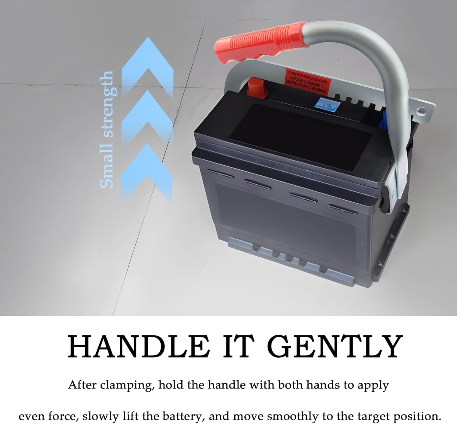 Ergonomically Designed Car Battery Carrier with Adjustable Grip & Non-Slip Feet