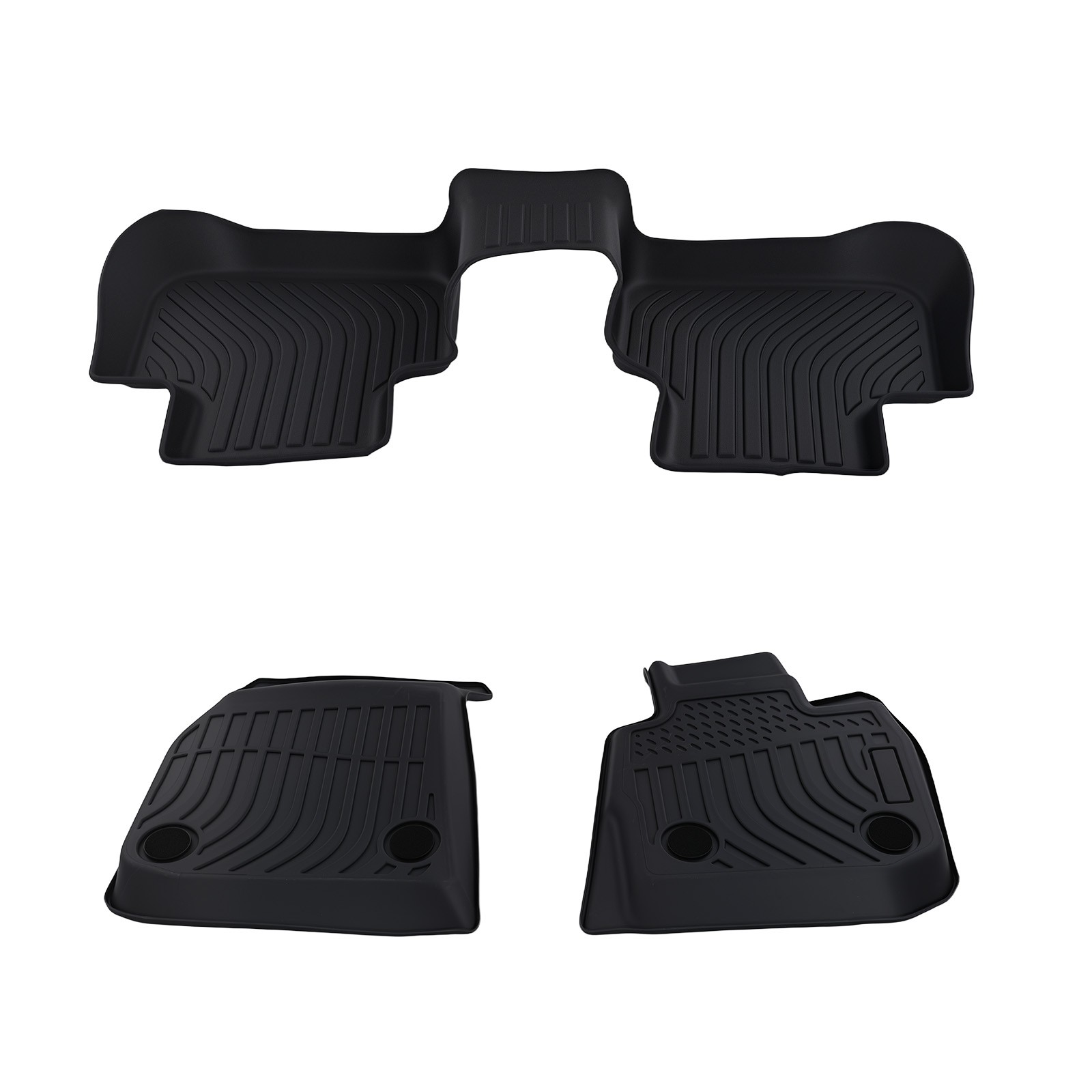 Floor Mats Liner for BMW X3/X4 2018-2024 TPE Car Carpet Black All-Weather