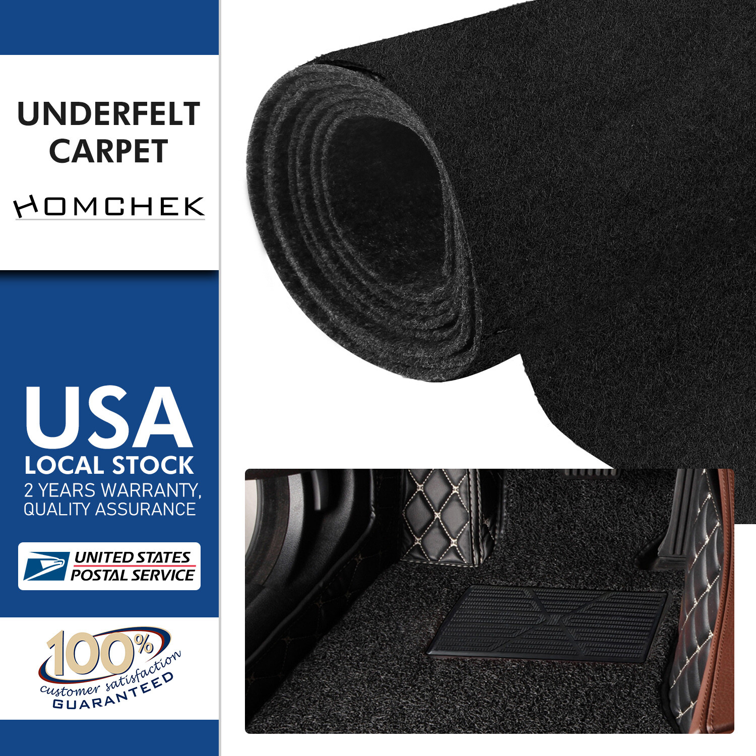 70.8″× 39″ Black Carpet Resists Stains Nonwoven Liner upholstery Fabric 19 Sqft