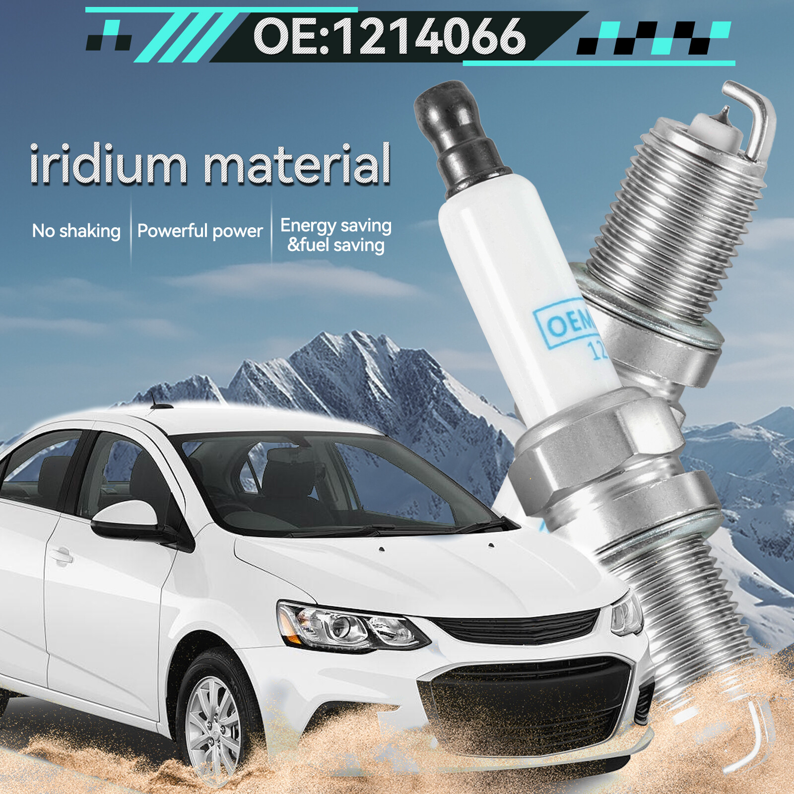 4Pcs For Buick Encore Chevy Cruze Trax 1.4L 11~2021 Iridium Spark Plugs 55576026