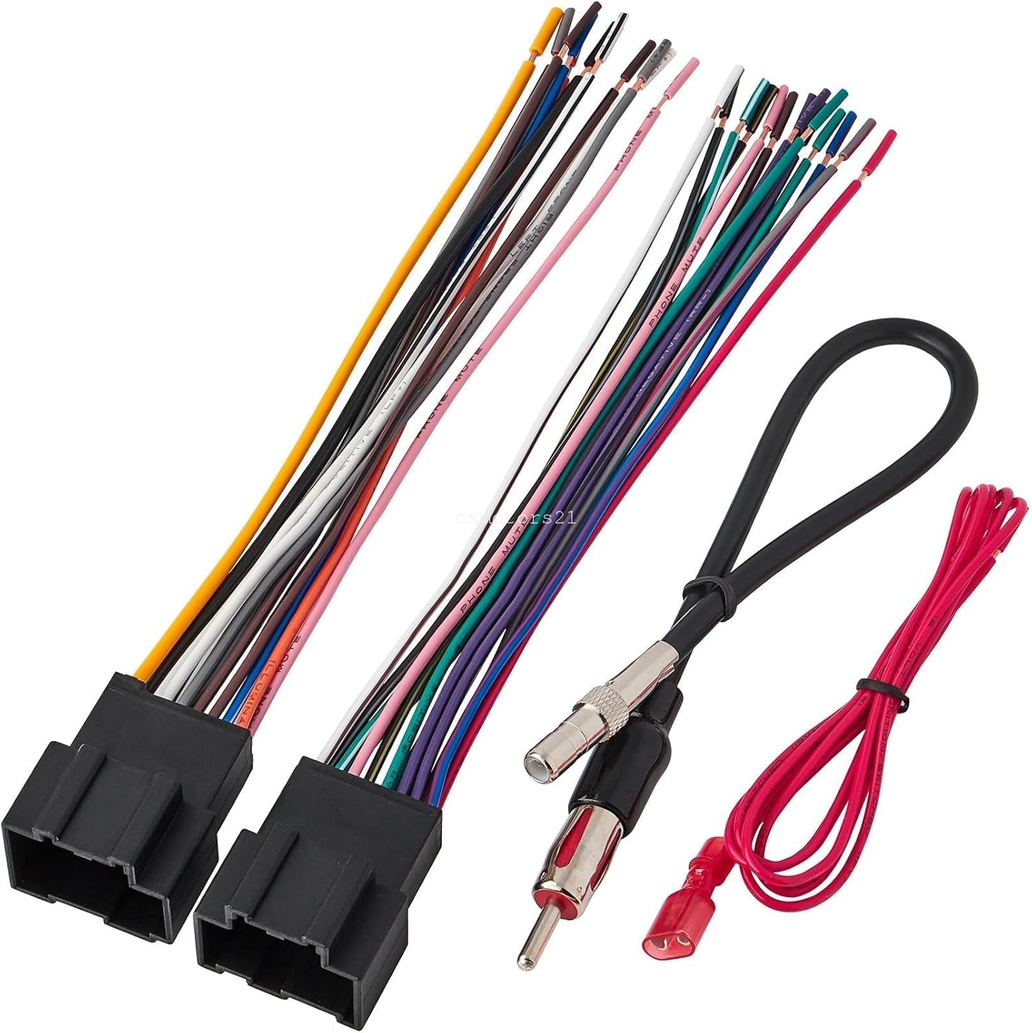 Aftermarket Radio Stereo Wire Harness+Antenna Adapter Set For GMC Yukon 07-14