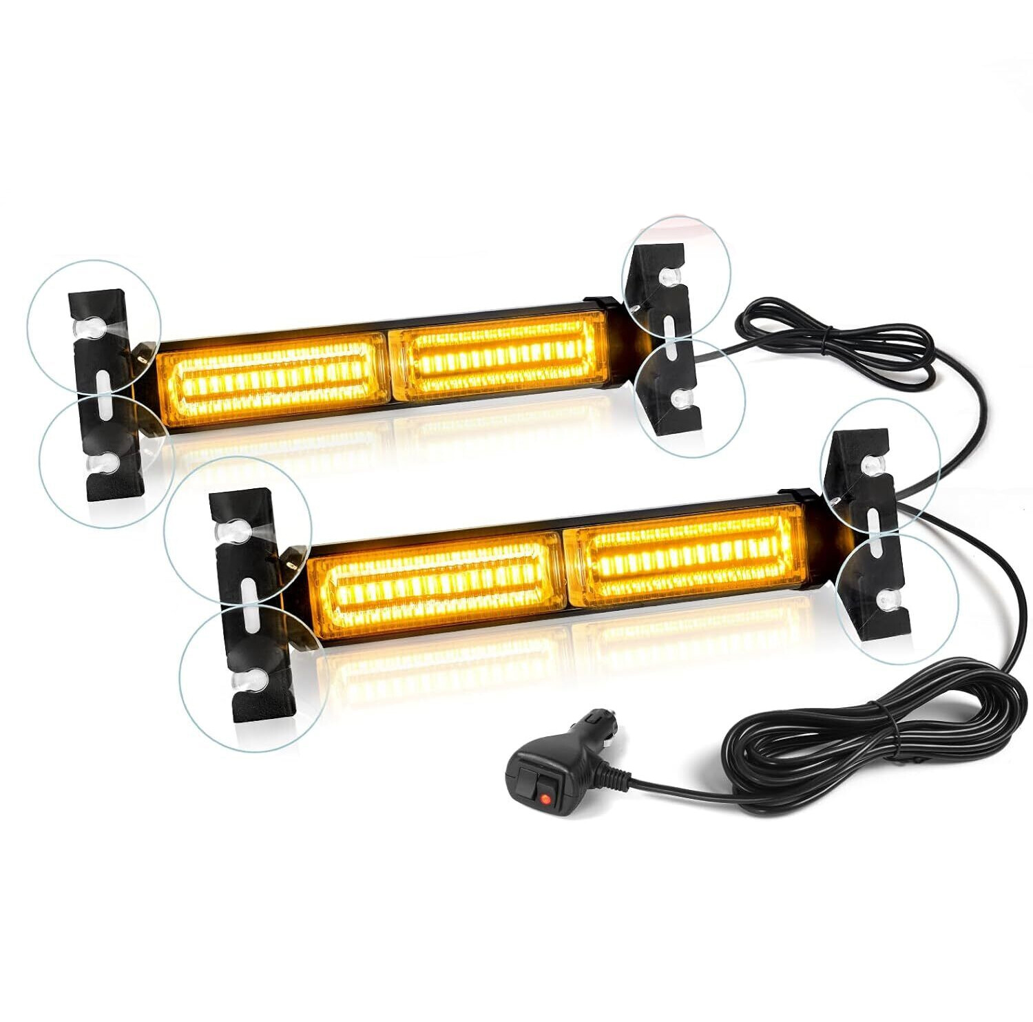 40 LED Safety Warning Flashing Light Emergency Strobe Traffic Advisor Light Bar