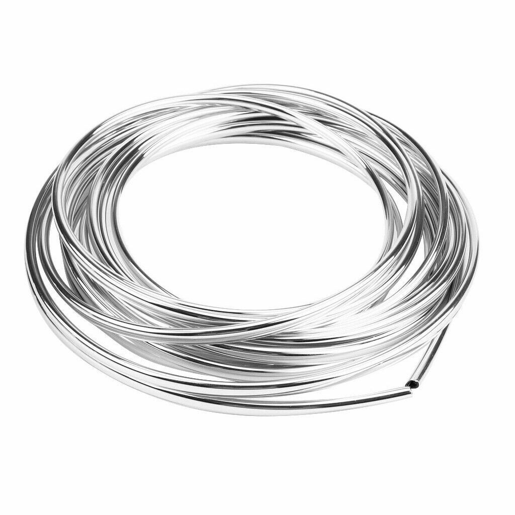 20FT Long Silver Chrome Car Door Edge Guard Molding Trim Protectors Strip Cover