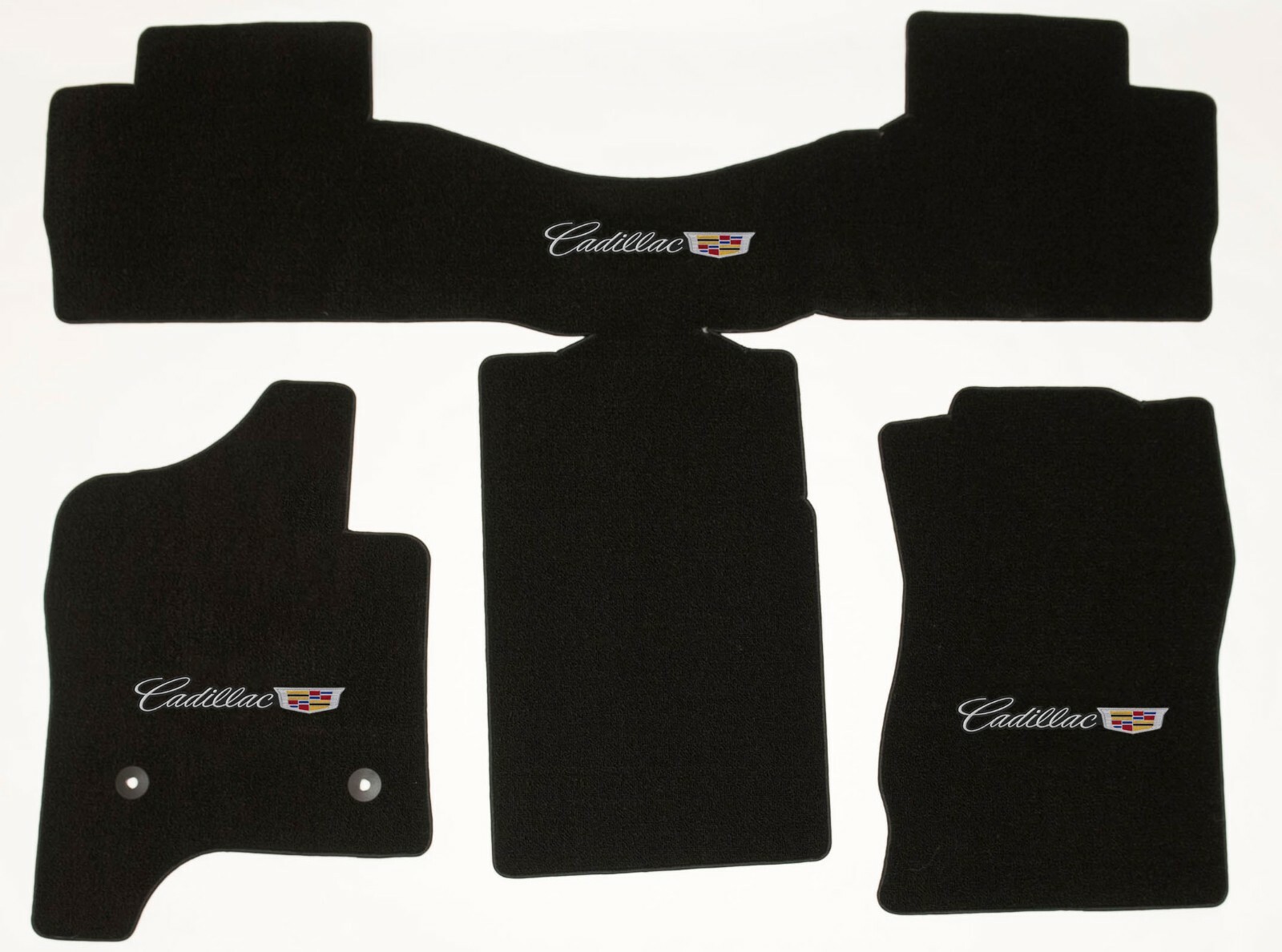 2015 – 2020 Cadillac Escalade Black 3 piece Floor Mats Set Official Logo Captain