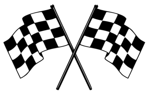Checkered Flags Racing Vinyl Decal Sticker Car Truck SUV Laptop, Tumbler Sticker