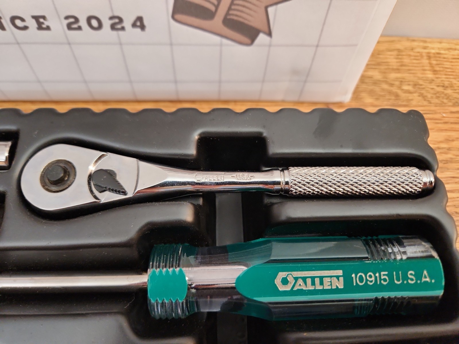 Allen Tools 1/4″ Drive Ratchet Set, Spinner Handle, Deep & Shallow Sockets 10900