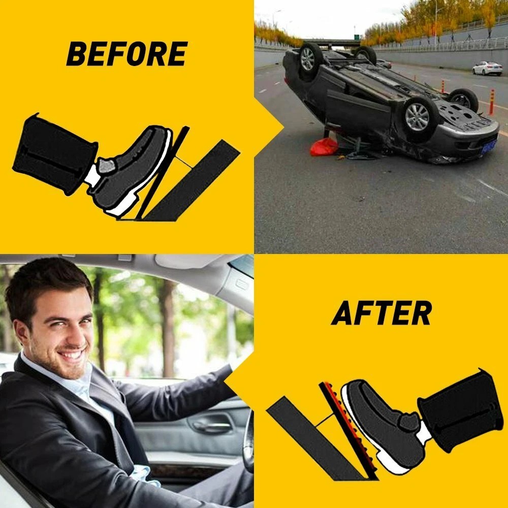 Red Non-Slip Automatic Gas Foot Brake Pedal Treadle Pad Cover Car Accessories
