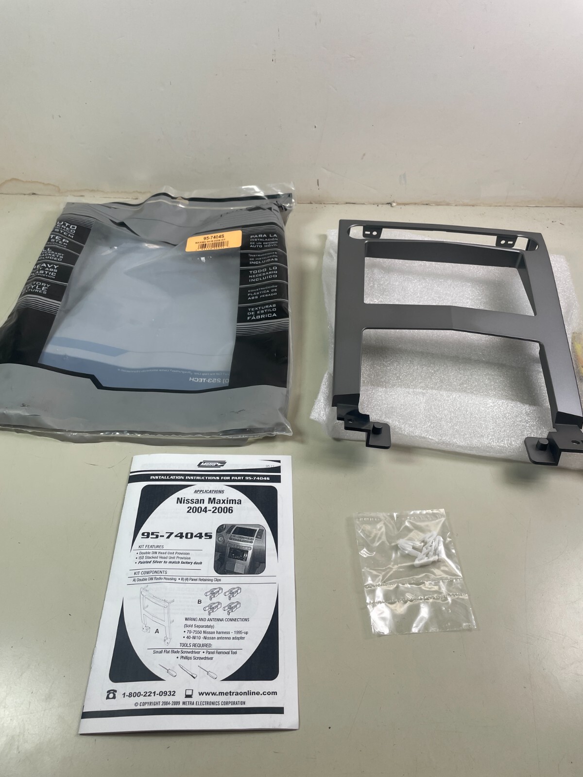 Double Din install Dash Kit for 2004 2005 2006 Nissan Maxima Stereo Radio