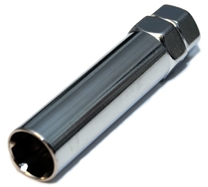 *KEY* 6 SPLINE TUNER DRIVE WHEEL LUG NUT REPLACEMENT CHROME KEY
